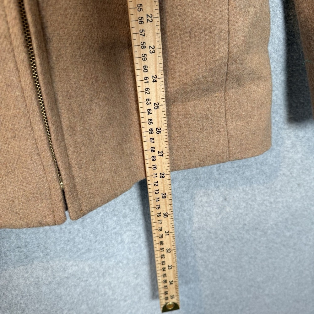 Womens J CREW Village Coat Camel Tan Wool Blend Style AB457 Size 4 $238 - Picture 6 of 8